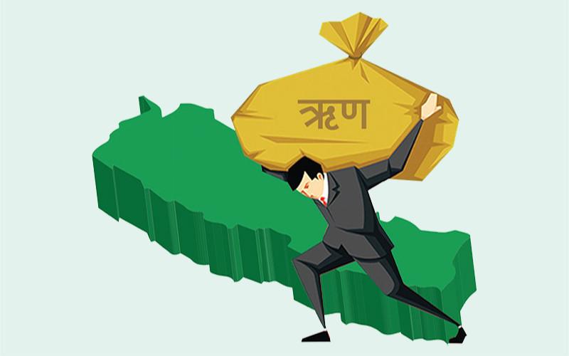 सार्वजनिक ऋण २७ खर्ब ४३ अर्ब रुपैयाँ पुग्याे