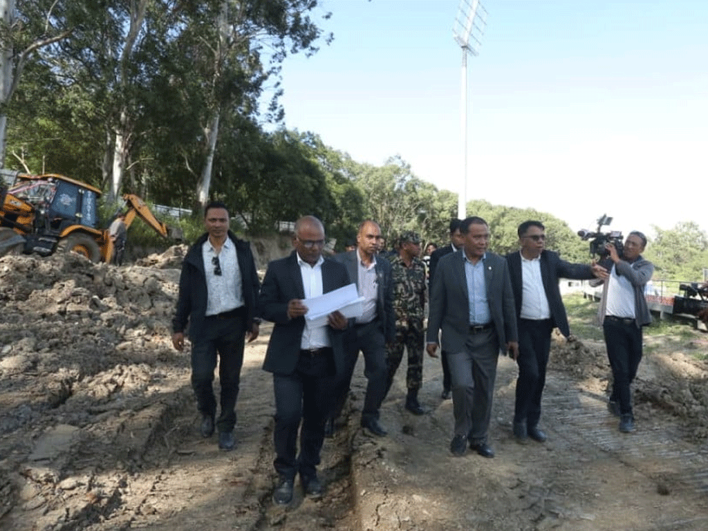 मन्त्री घिसिङद्वारा टीयू क्रिकेट मैदानको अवलोकन, चाँडो काम सक्न निर्देशन