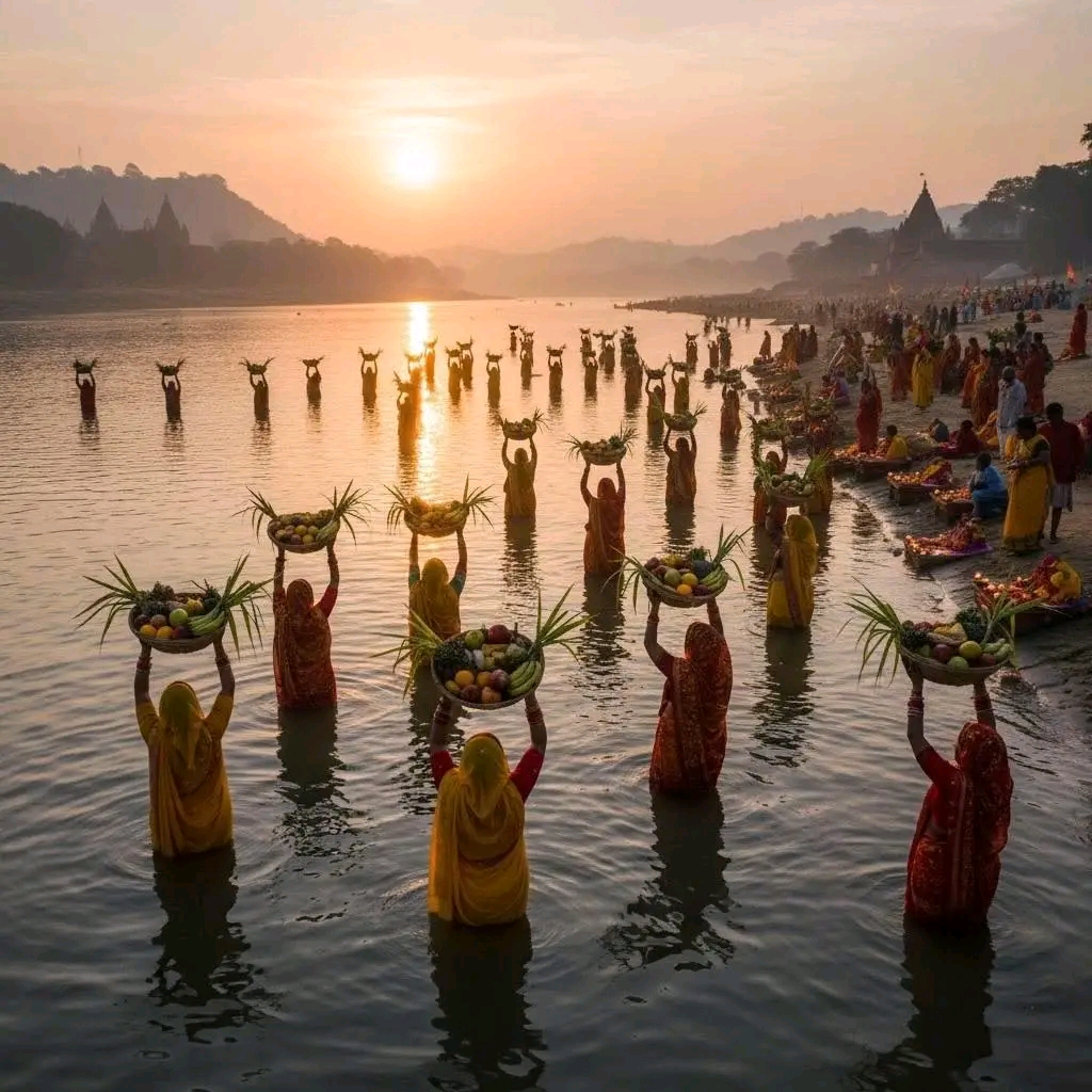 उदाउँदो सूर्यलाई अर्घ्य दिएर छठ पर्वको समापन