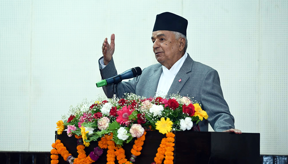 राष्ट्रपति पौडेलले आज विश्व शिखर सम्मेलनलाई सम्बोधन गर्ने