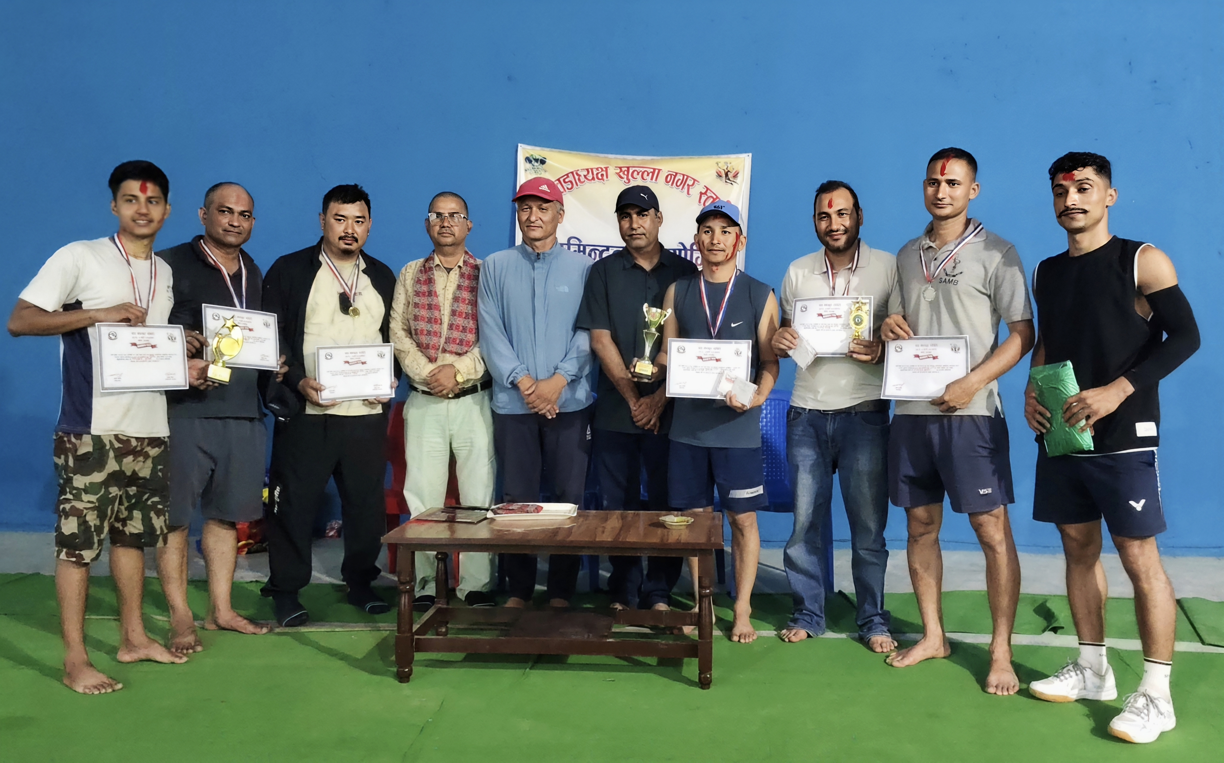 बेलौरी : वडाध्यक्ष नगरस्तरीय ब्याडमिन्टन प्रतियोगिता सम्पन्न, टीम रजनीश प्रथम