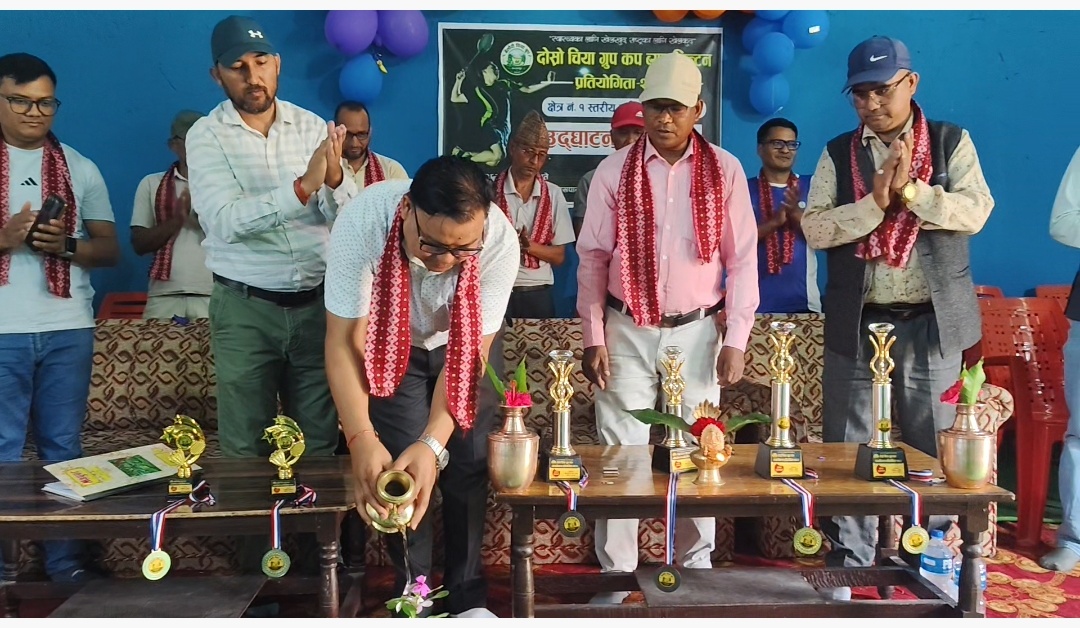 बेलाैरी : ‘दोस्रो चिया कप’ ब्याडमिन्टन प्रतियोगिता सुरु, खेलकुदसंगै हरियाली अभियानको सन्देश
